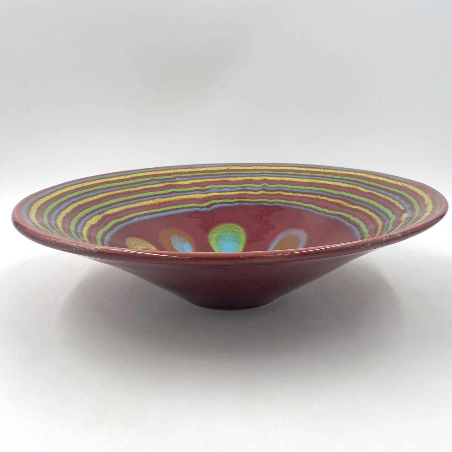 Asteroid Red Conical Bowl