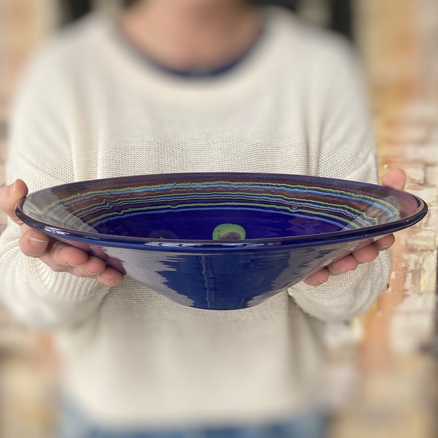 Galaxy Blue Conical Bowl