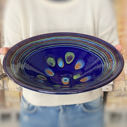 Galaxy Blue Conical Bowl