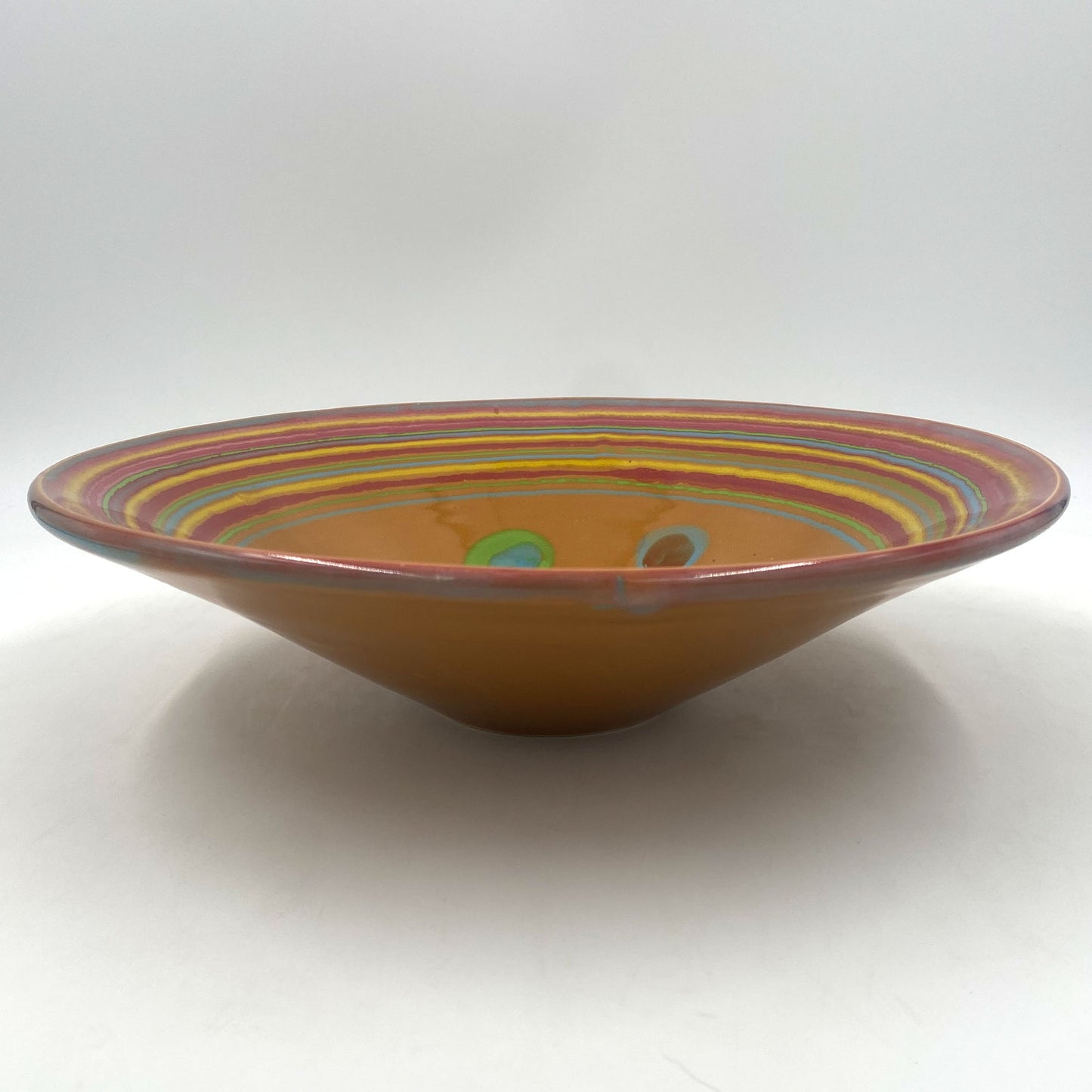 Saturn Orange Conical Bowl