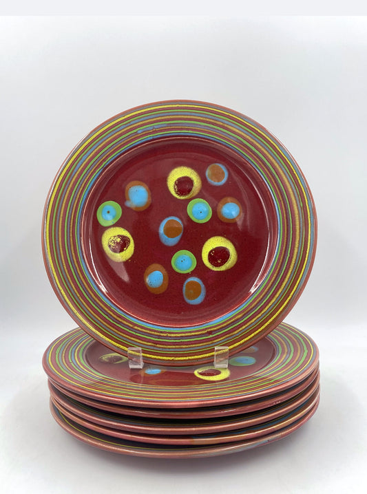 Asteroid Red Salad Plate