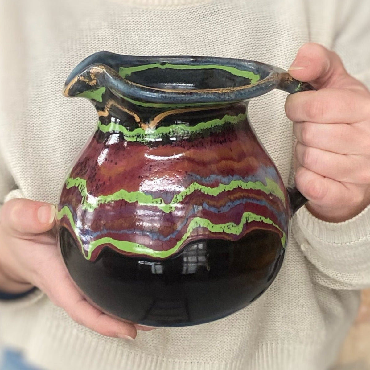 Pitcher In Spanish Spanish Night Pitcher – Lasser Ceramics