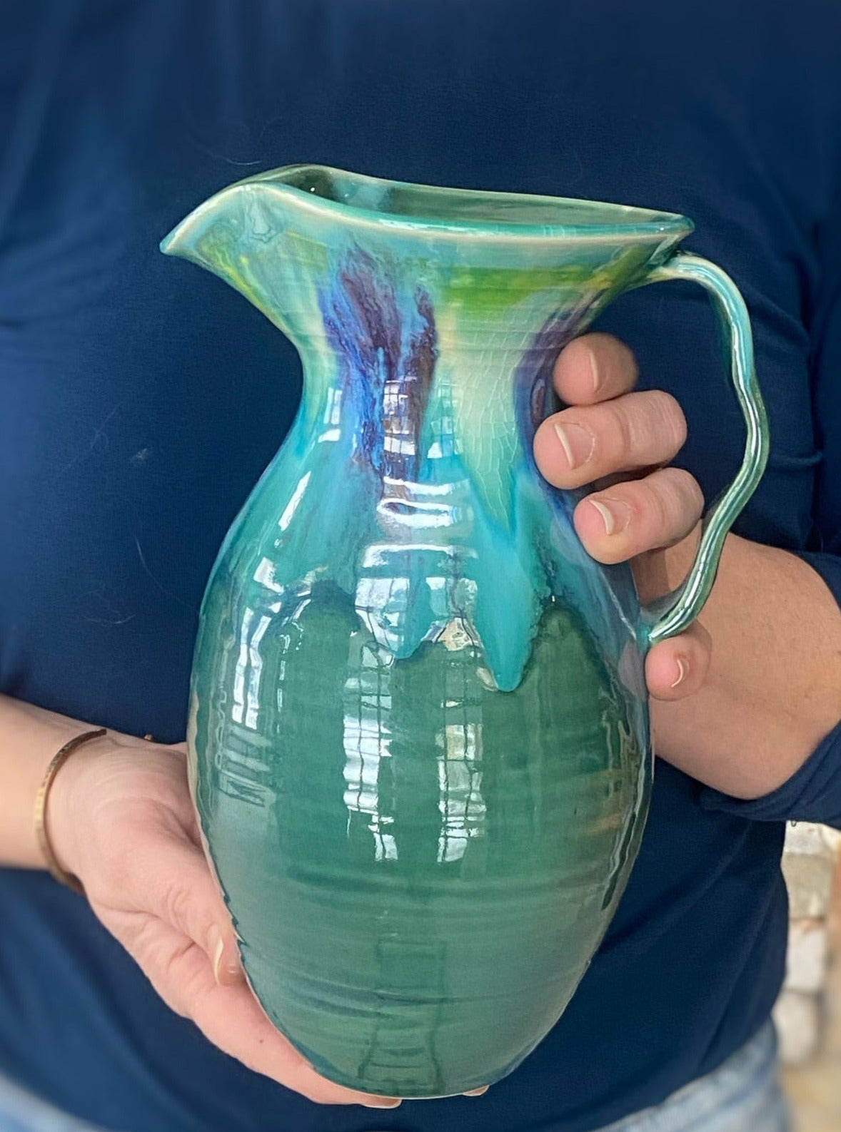 Teal Petite Pitcher