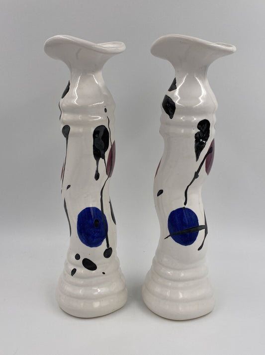 Clear White Candlestick