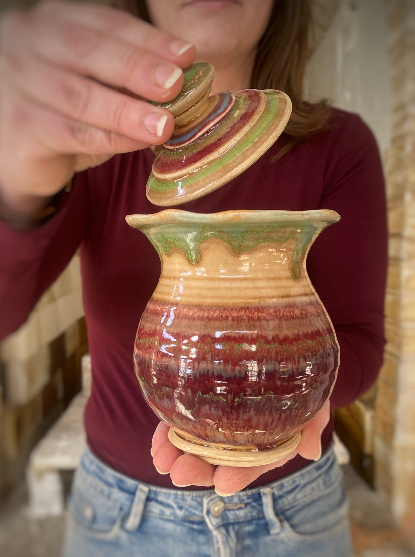 Spanish Scalloped Rim Jar