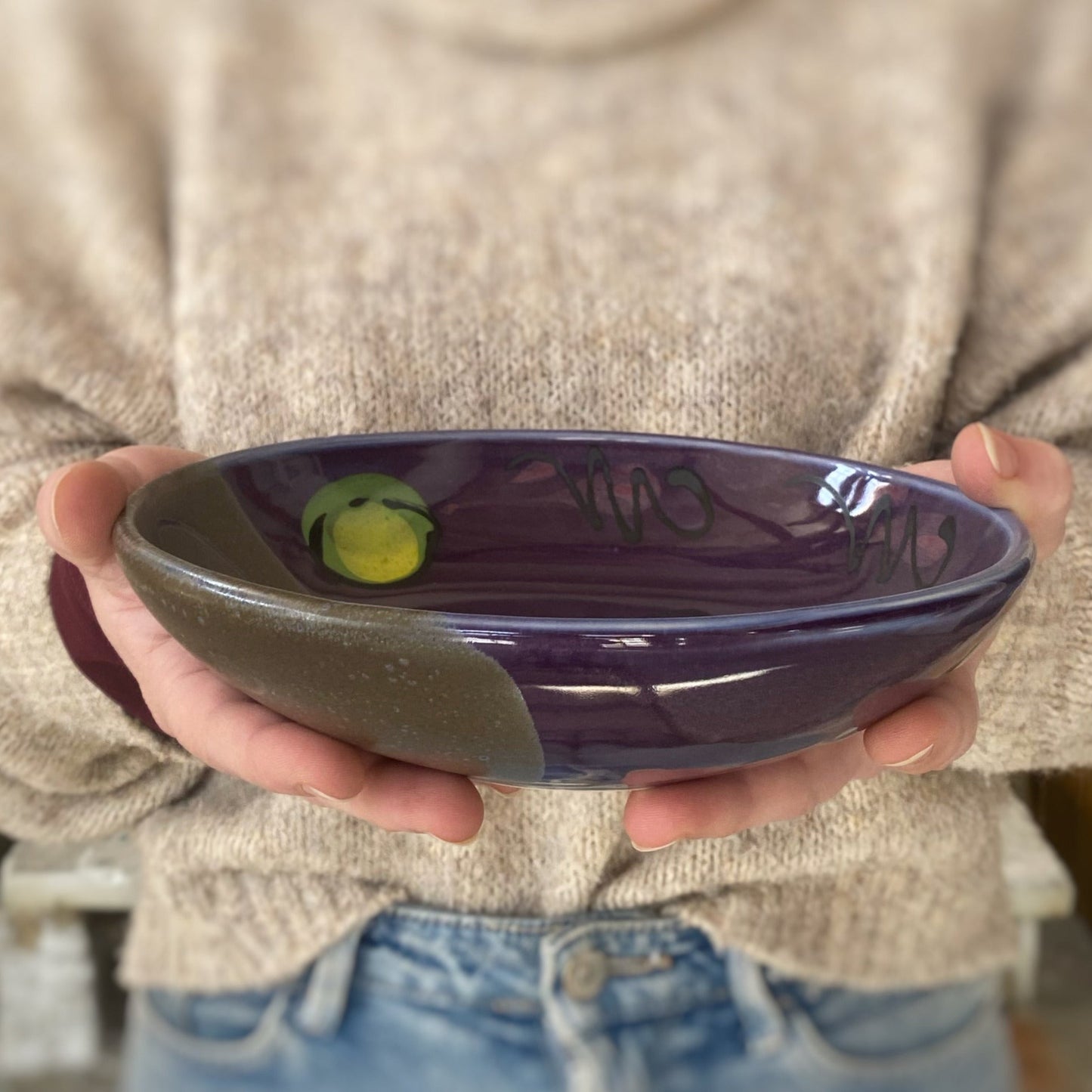 Purple Poppy Dinner Bowl