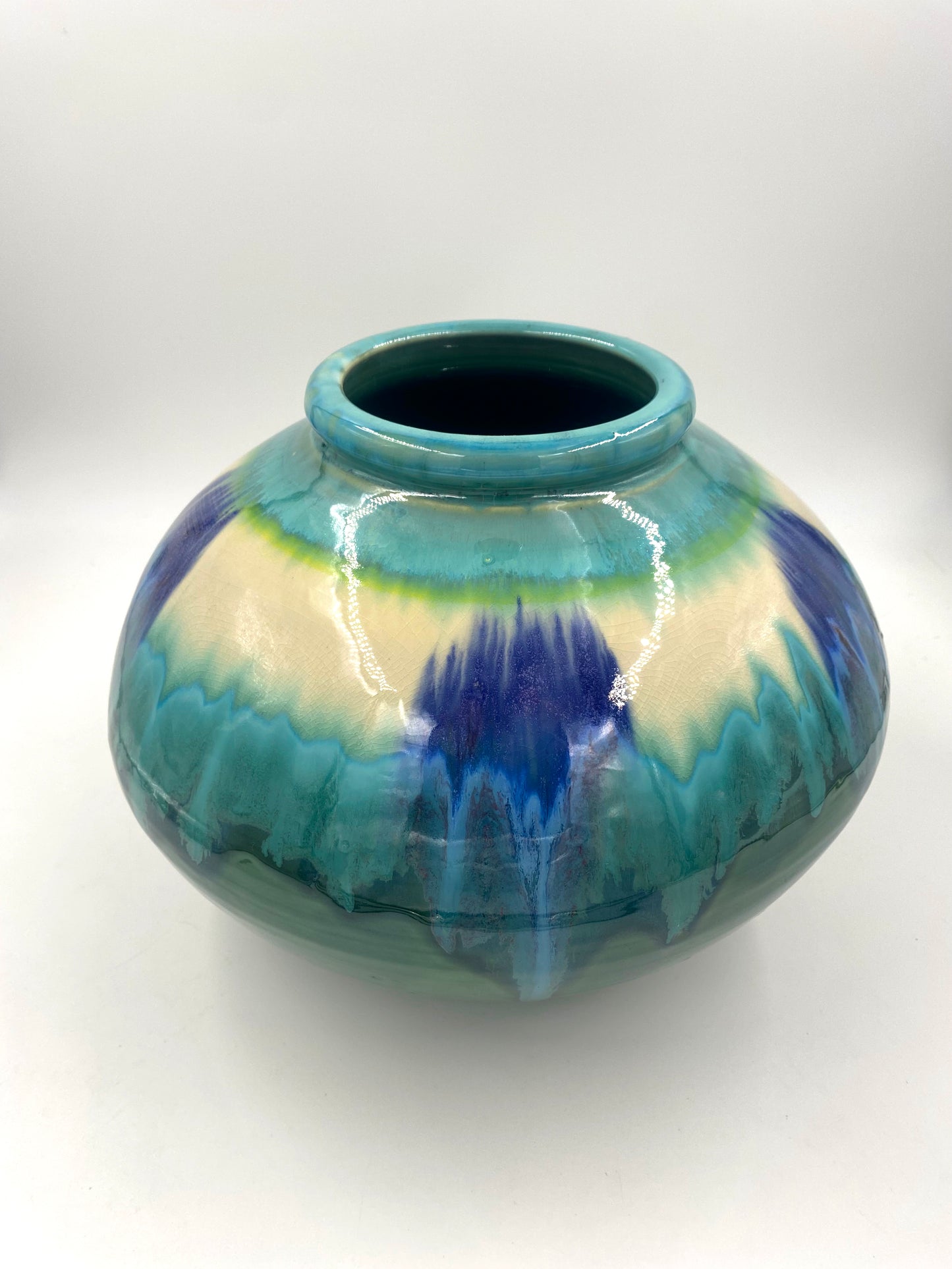 Teal Globe Vase