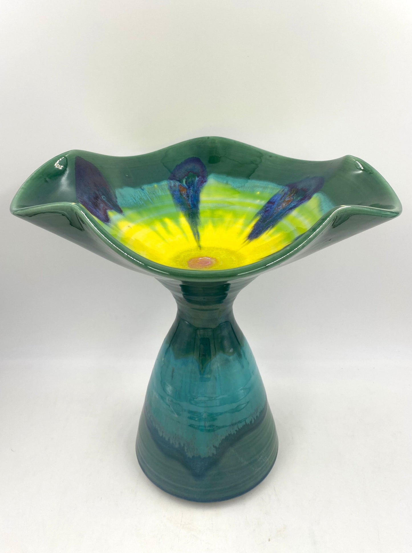 Teal Compote Bowl