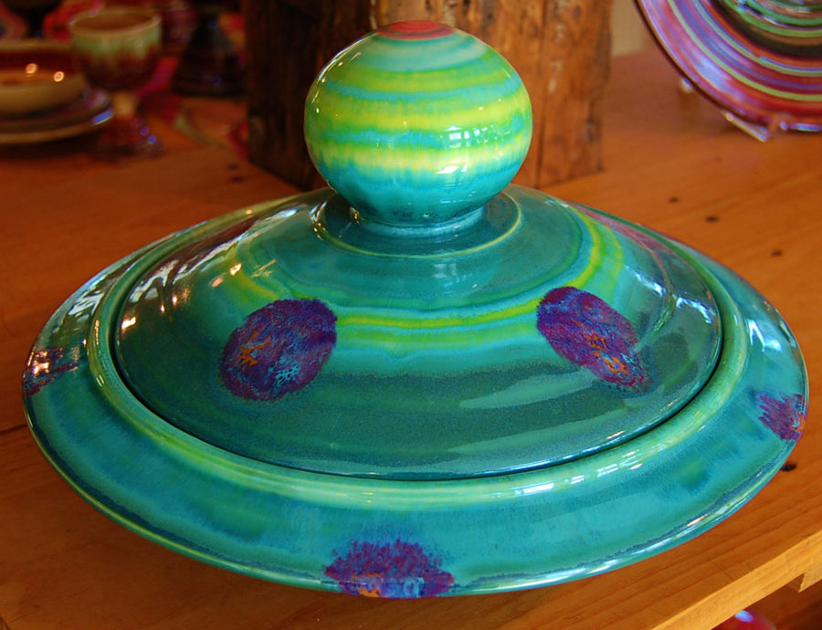 Teal Drop Casserole Dish