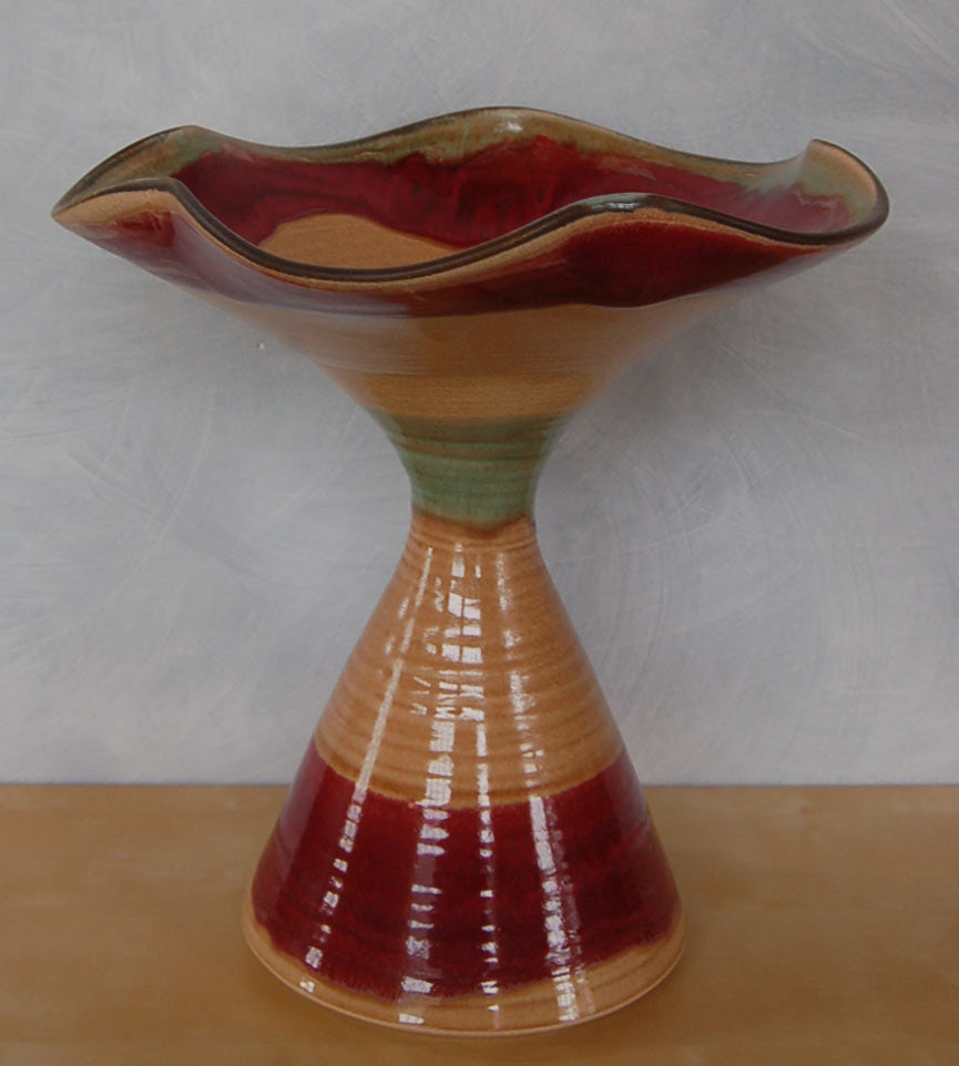 Red Tulip Compote Bowl