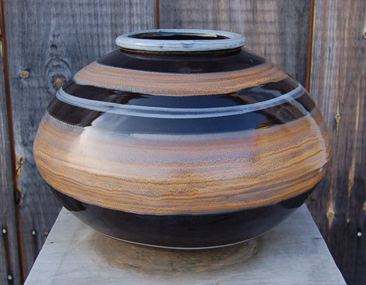 Tiger Stripe Globe Vase