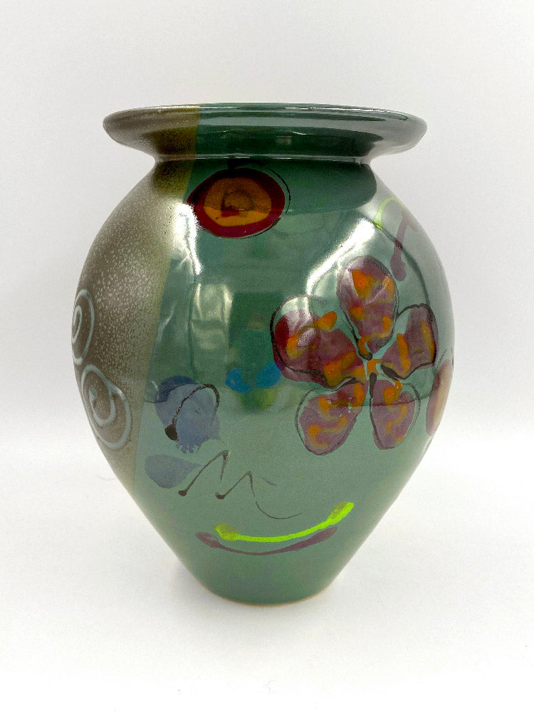 Green Poppy Classic Vase