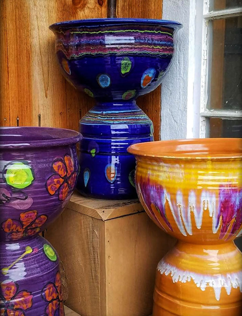 pedestal planter pots Unique Handmade Ceramic Diningware – Lasser Ceramics